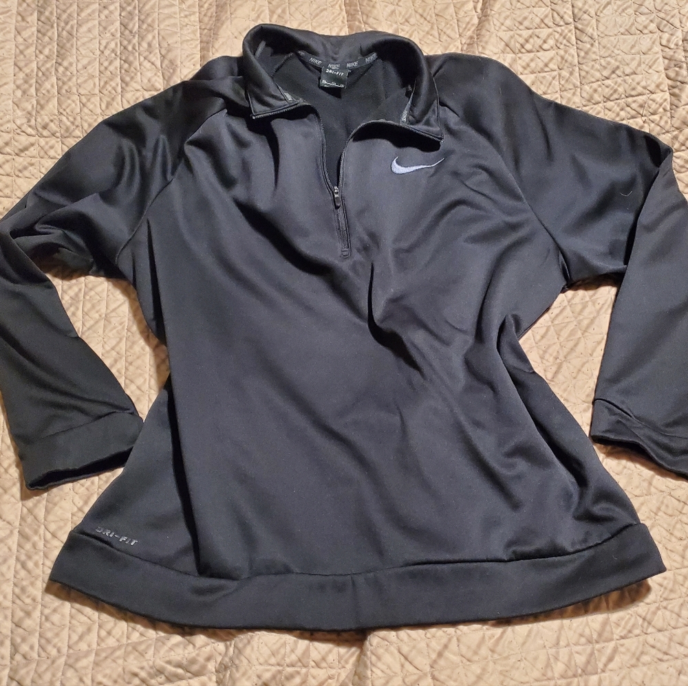 Black Xxl Nike zip pull over sweater Dri Fit